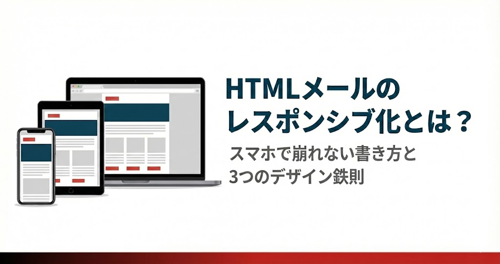 HTMLメールのレスポンシブ化とは?スマホで崩れない書き方と3つのデザイン鉄則