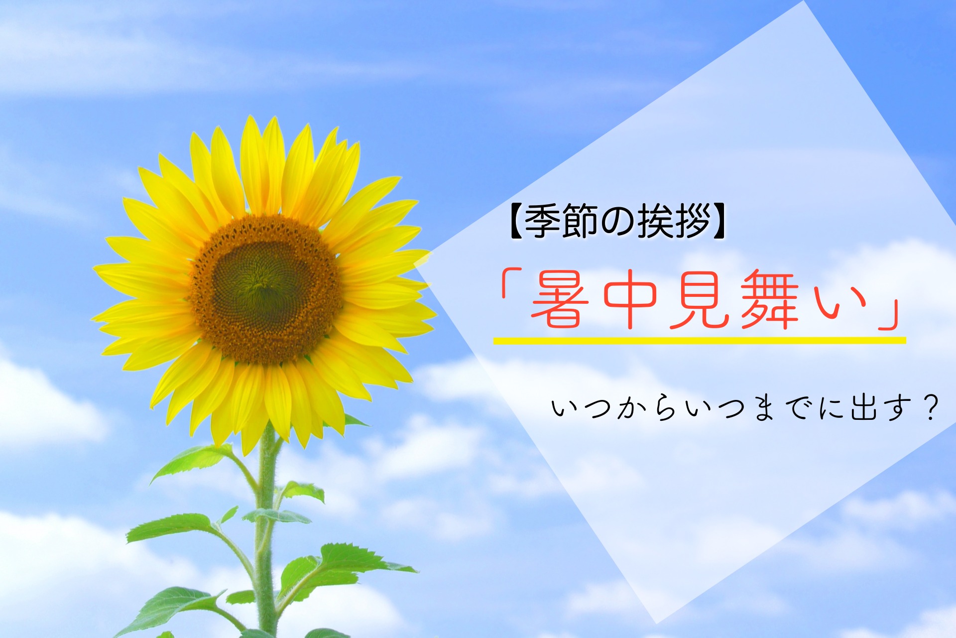 マナー 暑中見舞いはいつからいつまでに出す 季節の挨拶を出す時期をしっかり理解しておこう メール配信システム Blastmail Offical Blog