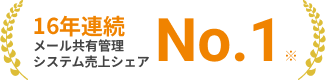 16年連続メール共有管理システム売上シェア
